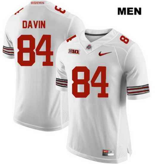 Brock Davin Stitched Ohio State Buckeyes Authentic Nike Mens  84 White College Football Jersey Jersey